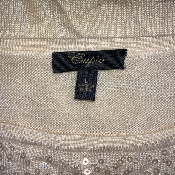 Cupio sequin long sleeve top size L - Picture 5 of 5